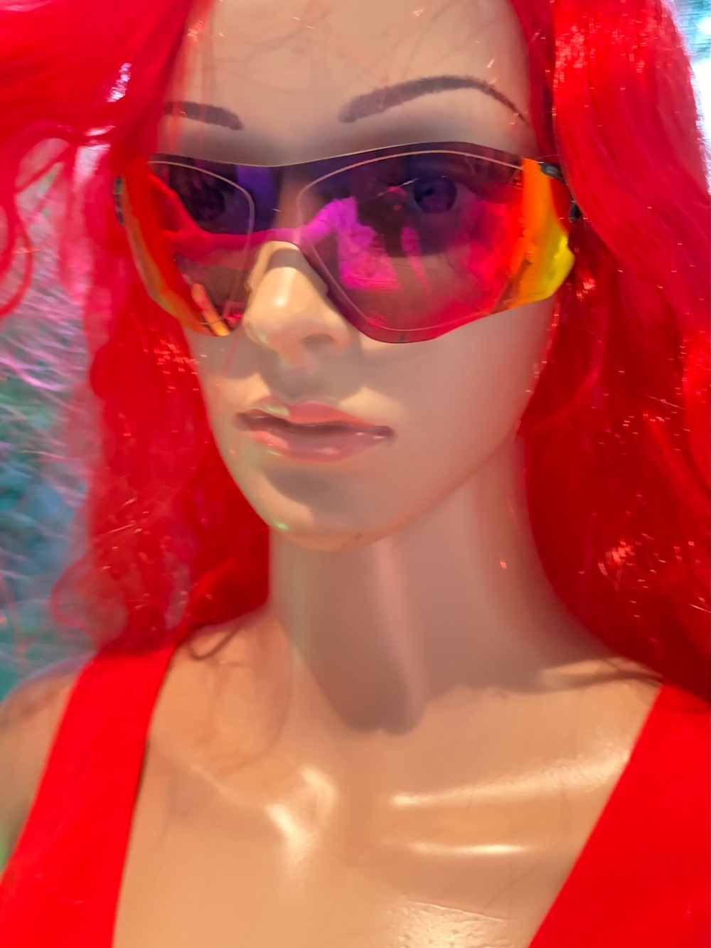 Oakley Mirrored Sport Sunglasses in Pink and Yellow Fade